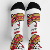 Chaussette Nom et texte personnalisés Hot Dog (Haut)