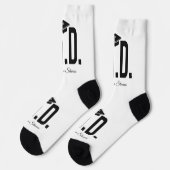 Chaussette Nom personnalisé & année Ph.D. (Gauche)