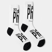 Chaussette Nom personnalisé & année Ph.D. (Droite)