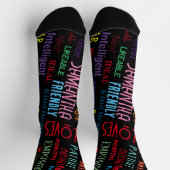 Chaussette Nom Personnalisé Art Word Moderne Ajouter Vos Prop (Haut)