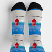 Chaussette Nom personnalisé Beach Coctail (Haut)
