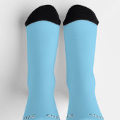 Chaussette Nom personnalisé bleu clair (Haut)