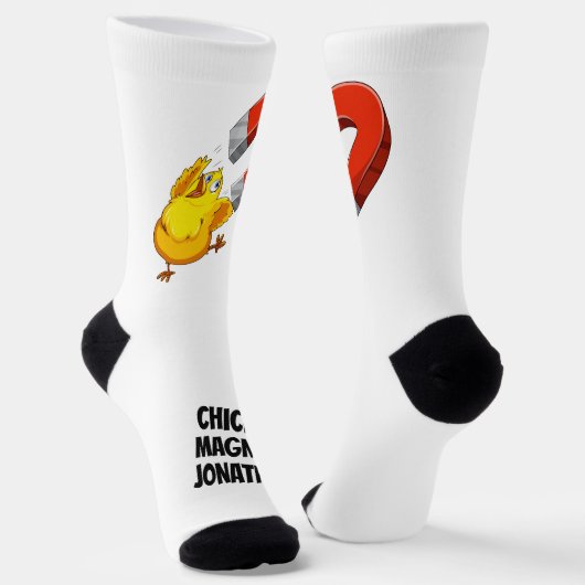 Chaussette Nom personnalisé Chick Magnet (Angulaire)