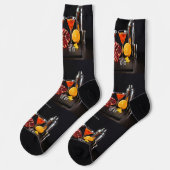 Chaussette Nom personnalisé Cocktail Party (Gauche)