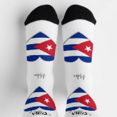 Chaussette Nom personnalisé Cuba Love (Haut)