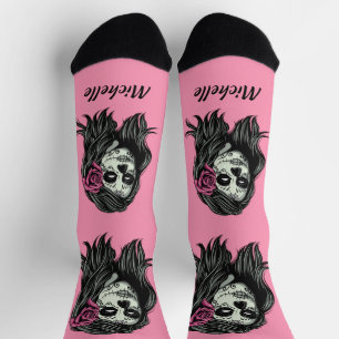 Chaussette Nom personnalisé de la femme Zombie