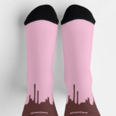 Chaussette Nom personnalisé Déchets de chocolat (Haut)