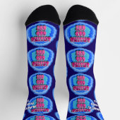 Chaussette NOM PERSONNALISÉ Easing GOD Out Geode 12 Step AA S (Haut)