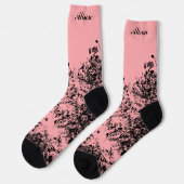 Chaussette Nom personnalisé Flying Musical Notes (Gauche)