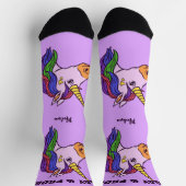 Chaussette Nom personnalisé Gay Unicorn (Haut)