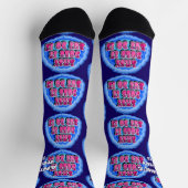 Chaussette NOM PERSONNALISÉ Géode Easy Does It 12 Étapes Slog (Haut)