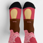 Chaussette Nom personnalisé Ice Cream Popsicle (Haut)