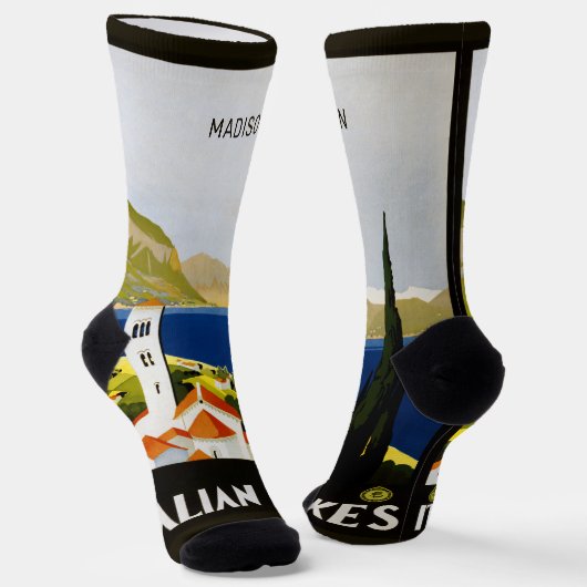 Chaussette Nom personnalisé Italian Lakes (Angulaire)