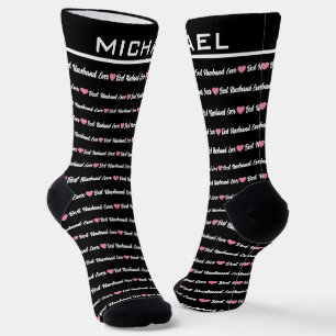 Chaussette Nom personnalisé "Meilleur Mari jamais"