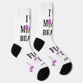 Chaussette Nom personnalisé mignon Miami Beach Floride (Droite)