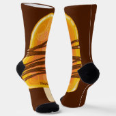 Chaussette Nom personnalisé Orange Popsicle (Angulaire)