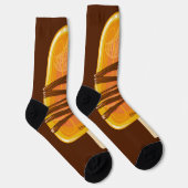 Chaussette Nom personnalisé Orange Popsicle (Droite)