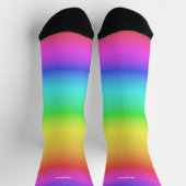 Chaussette Nom personnalisé Rainbow Gradient (Haut)