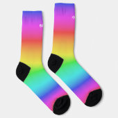 Chaussette Nom personnalisé Rainbow Gradient (Droite)