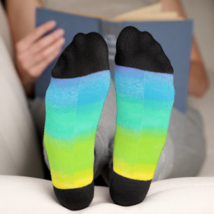 Chaussette Nom personnalisé rainbow Socks