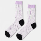 Chaussette Nom personnalisé White Light Purple Mince Pot Polk (Gauche)