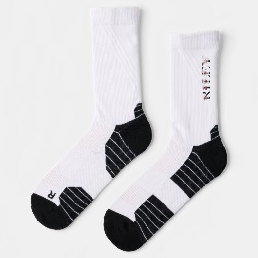 Chaussette Nom : Riley. Je m'appelle Riley. (Gauche)