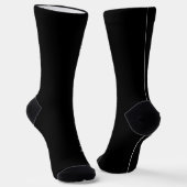 Chaussette Nom script personnalisé mariage noir faveur (Angulaire)