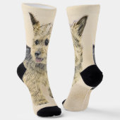 Chaussette Norwich Terrier Peinture - Cute Original Chien Art (Angulaire)