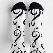 Chaussette Note de clapet musicale, Chaussettes d'équipage à  (Haut)