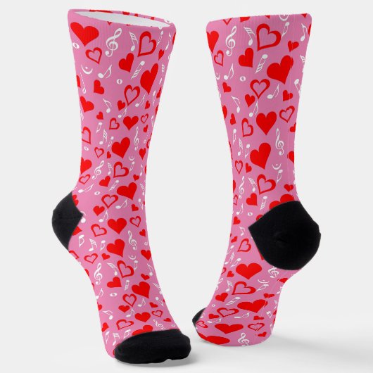 Chaussette Notes de coeur et de musique (Angulaire)