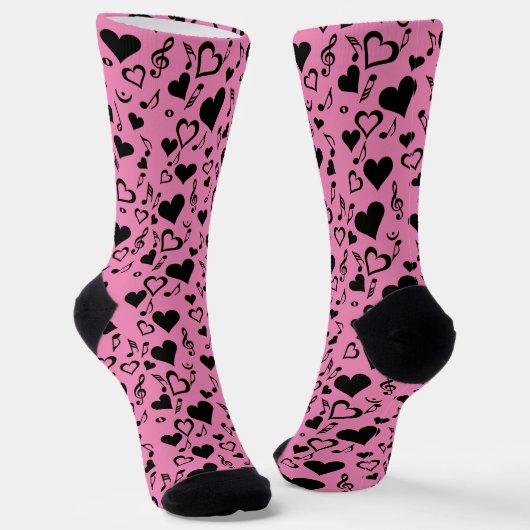 Chaussette Notes de coeur et de musique (Angulaire)