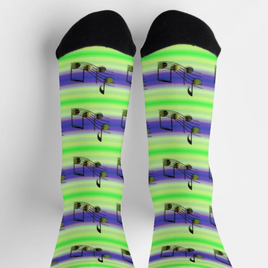 Chaussette Notes de dubstep (Haut)