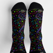 Chaussette Notes de guitare et de musique (Haut)
