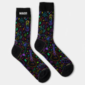 Chaussette Notes de guitare et de musique (Droite)