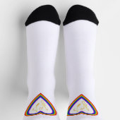 Chaussette Notes de musique dans l'arc-en-ciel, Crew Socks (Haut)