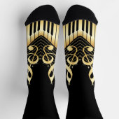 Chaussette Notes Gold & Black Music (Haut)