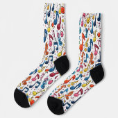 Chaussette Notes musicales avec facettes amusantes (Gauche)