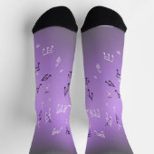 Chaussette Notes musicales violet (Haut)