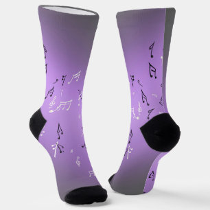 Chaussette Notes musicales violet