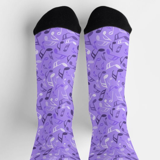 Chaussette Notes musicales violet (Haut)