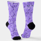 Chaussette Notes musicales violet (Angulaire)