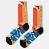 Chaussette Nouvel An chinois du Dragon 2024 Chaussettes (Gauche)