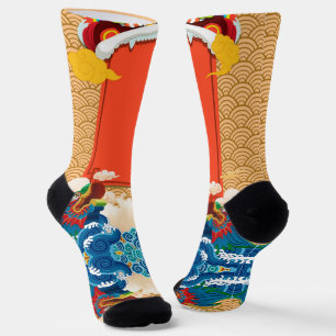 Chaussette Nouvel An chinois du Dragon 2024 Chaussettes