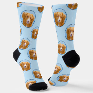 Chaussette Nouvelle-Écosse Peinture de chien pour l'essayeur