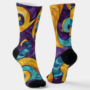 Chaussette Nouvelle-Zélande Maori Paua Motif