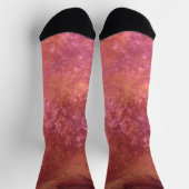 Chaussette Nuages de tempête noire rose orange (Haut)