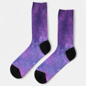 Chaussette Nuages de tempête rose et bleu foncé (Gauche)