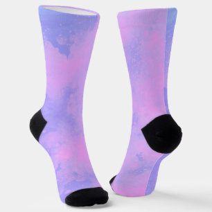 Chaussette Nuages de tempête rose et violet