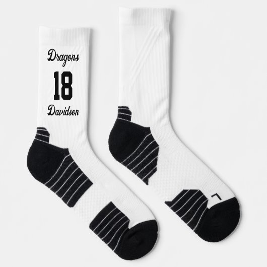 Chaussette Numéro de l'équipe sportive Nom du baseball en scr (Droite)