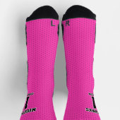 Chaussette Numéro d'équipe Nom Hot Pink Dotted Sports (Haut)